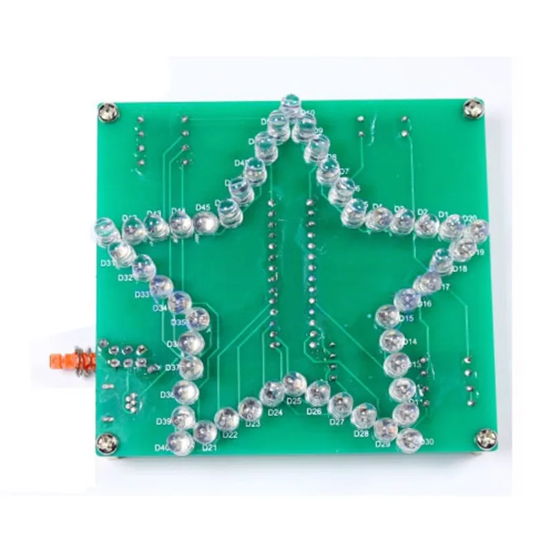 DIY Kit Красочный Блестящий пятиконечный Звездный водяной светильник светодиодный