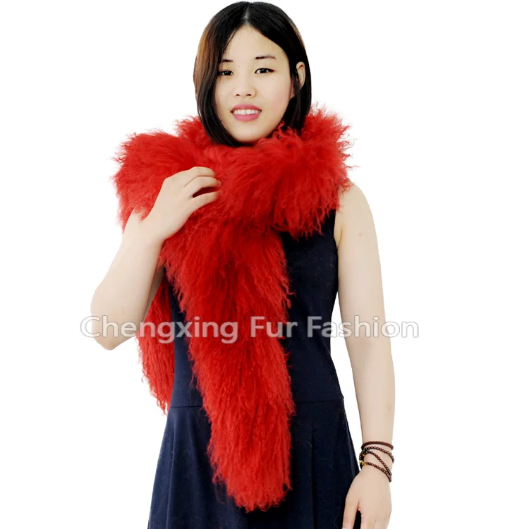 

CX-S-108 Customizable Mongolian Lamb Fur Scarf Handmade Winter Ladies' Fur Scarves