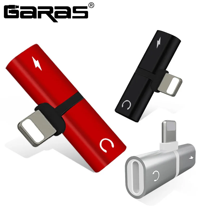 Beste GARAS Audio Adapter Voor iPhone 7 8 Plus X Opladen Audio 2 in 1 Lader Kabel Adapter Voor Bliksem jack naar Oortelefoon AUX Kabel