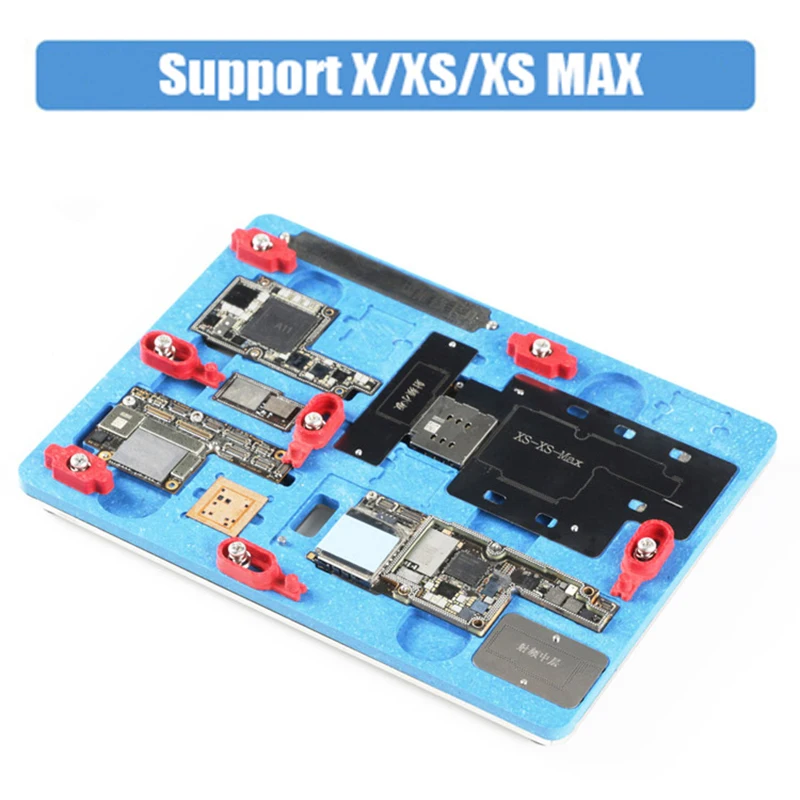 

PCB Holder Repair Fixture for iPhone X XS XS MAX Motherboard Planting Tin With BGA Reballing Stencil A11 Remove Black Glue Tool