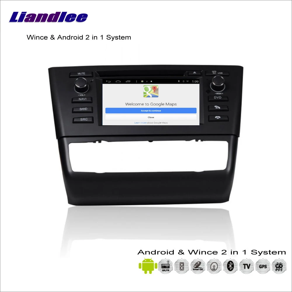 Liandlee для BMW 1 e81/e82/e88 2007~ 2013 Радио CD dvd-плеер GPS навигация Расширенный winCE и Android 2 в 1 s160 Системы