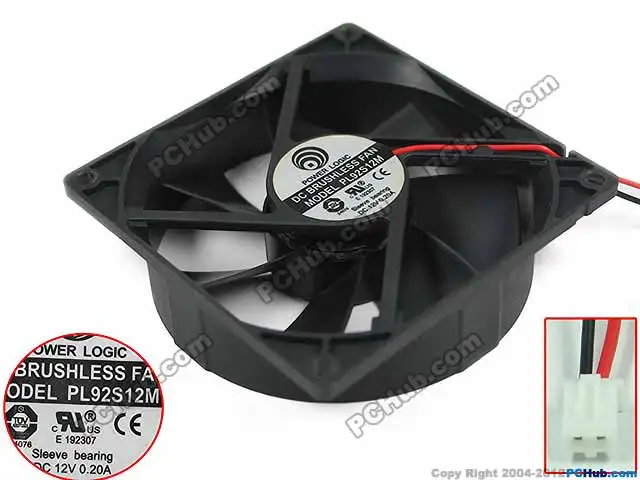 

Emacro For Power Logic PL92S12M DC 12V 0.20A 90x90x25mm Server Cooler Fan