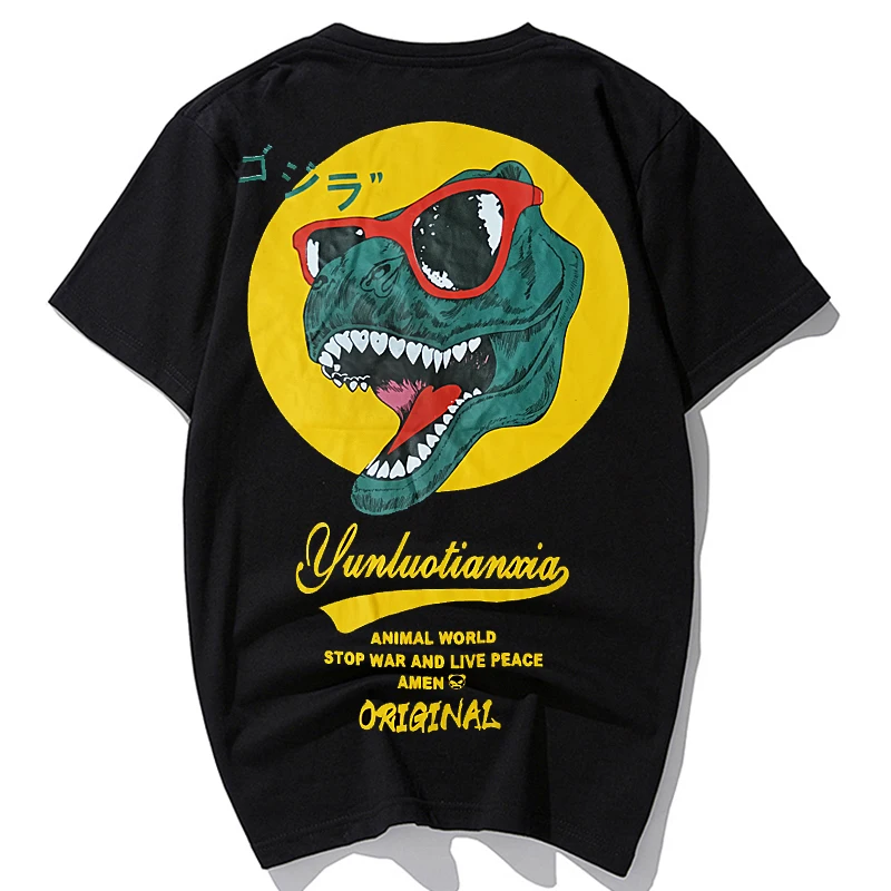 

2019 Plus Size 6XL 7XL 8XL man Spectacle dinosaur Men's Tee Hip Hop men tshirt Unisex t shirt Fashion Tops Cool Summer Tees