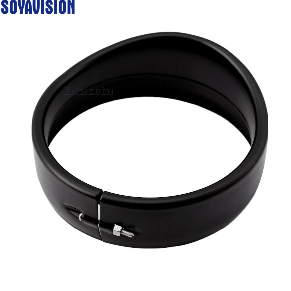 

FOR HARLEY MOTORCYCLE ACCESSORIES BLACK 7" HEADLIGHT TRIM RING VISOR FOR HARLEY FLH FLHS FLHT ROAD KING 60-13