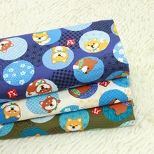 Половина двор импорт хлопчатобумажной ткани с принтом собаки из мультфильма, ручной DIY одеяла мешок одежды платье детская одежда хлопок A947