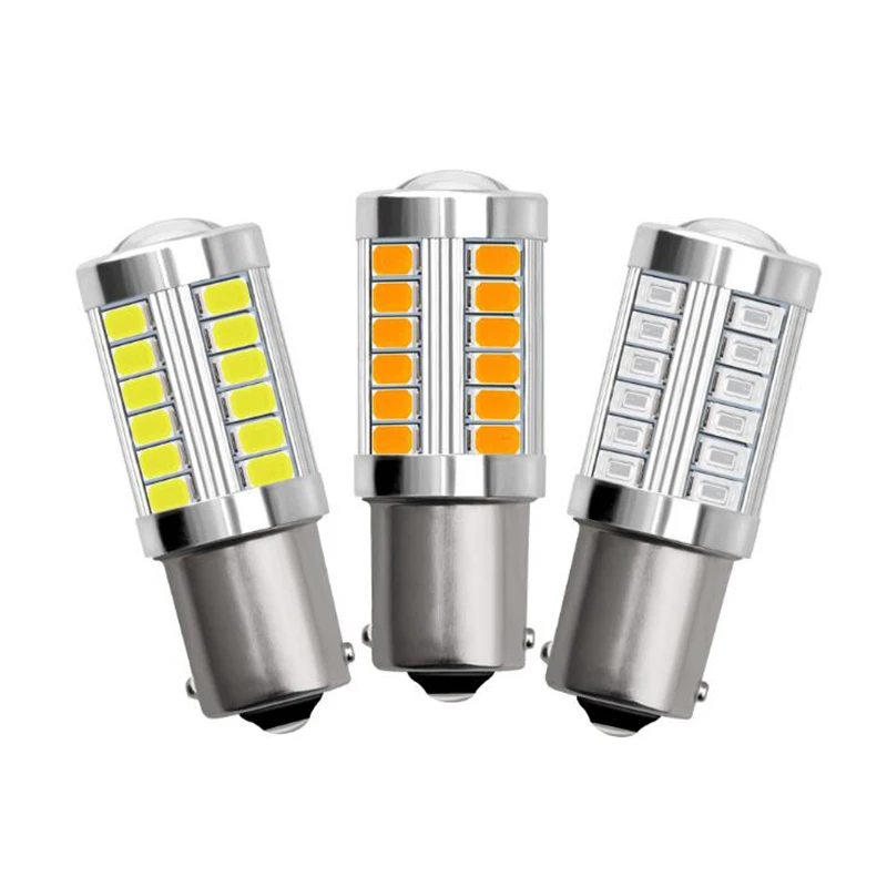 1156 BA15S P21W 1157 светодиодный BAY15D 33SMD тормозной светильник s источник светодиодный автомобильный светильник лампочка, в то время как красного и желтого цветов