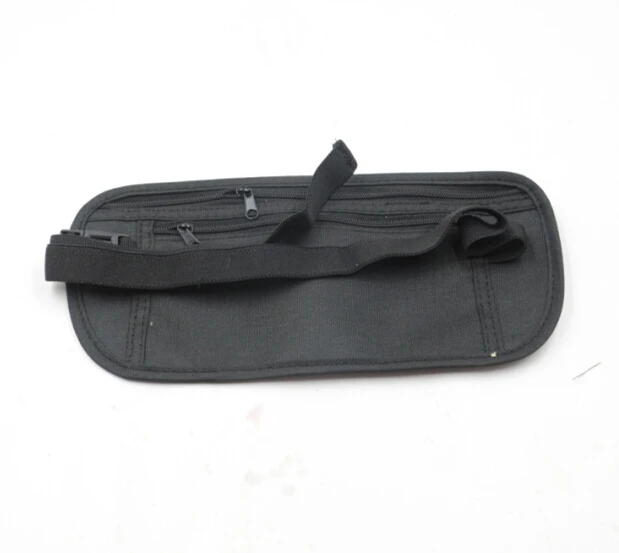 

Black Outdoor Sports Waist Bag Slim Travel Secret Security Money Body Waist Pouch Wallet Bag for Women Man Unisex B2Csho