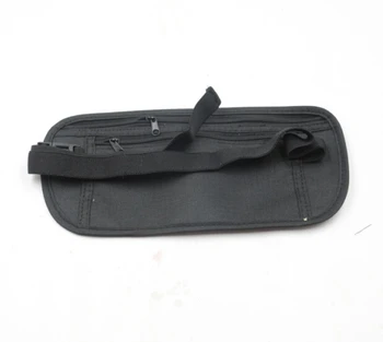 

Black Outdoor Sports Waist Bag Slim Travel Secret Security Money Body Waist Pouch Wallet Bag for Women Man Unisex B2Csho