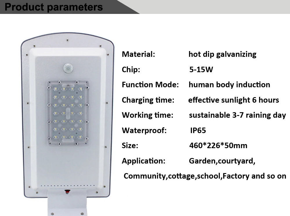 GO OCEAN Solar Lamps LED Solar Waterproof Wall Integrated LED Street Light Solar Lamp Motion Sensor Outdoor Garden Light (5)
