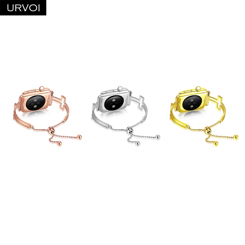 URVOI link браслет для Apple Watch манжета девушек на запястье крестообразная цепочка из