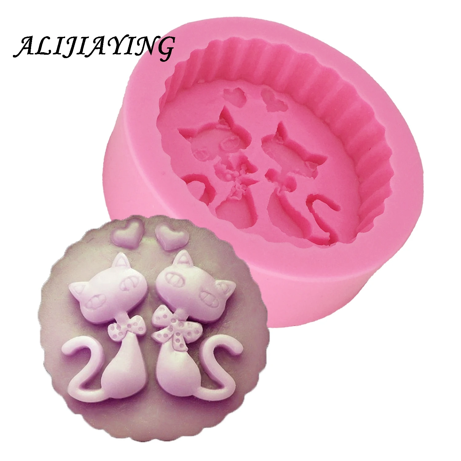1pcs Cat Silicone Soap Mold Candle Mould Diy Carft Molds Polymer Clay