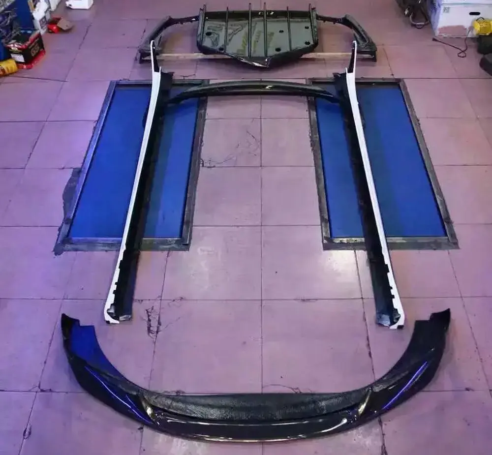 Углеродное волокно Bodiykits Авто бамперы набор внешних комплектующих к автомобилю для Maserati Ghibli 2012- кузова передняя губа+ задний диффузор+ боковые юбки