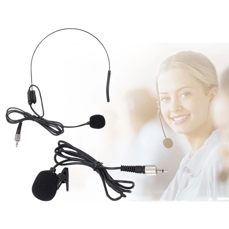 نظام ميكروفون لاسلكي ، ميكروفون لاسلكي مجموعة مع سماعة و Lavalier التلبيب ميكروفونات Beltpack جهاز ريسيفر استقبال وإرسال