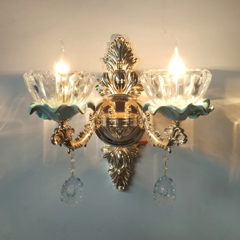 Роскошная хрустальная люстра для гостиной, классическая хрустальная люстра, светильник для спальни, Золотая лампа, светодиодный потолочный светильник с кристаллами