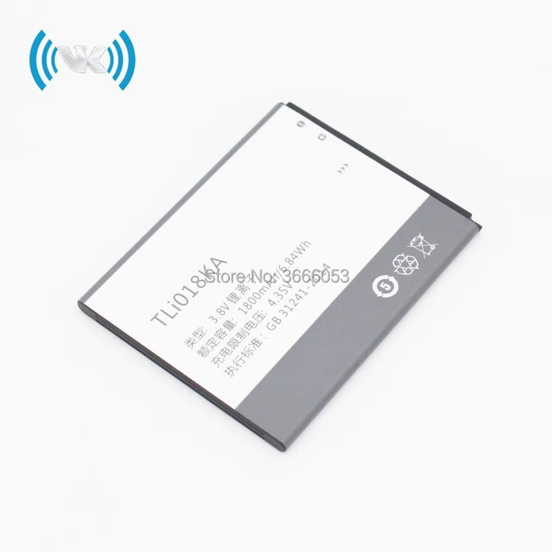 VK 1800mAh/3 7 WH V TLi018KA Аккумулятор для TCL P316L P302U P501M P502U TLi018JA TLi018K7 TLi018K9 перезаряжаемые