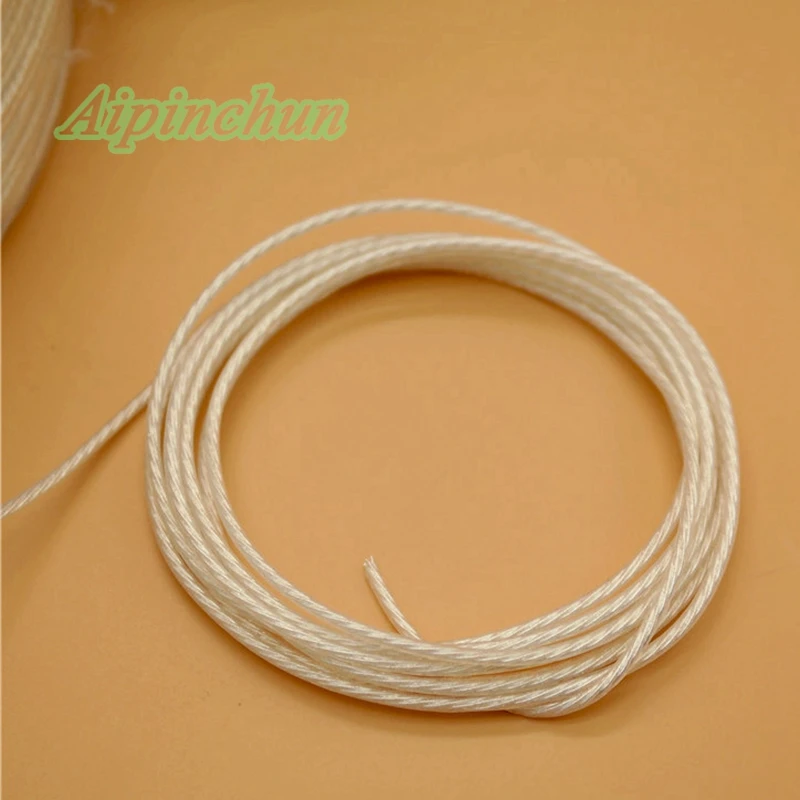 

Aipinchun DIY White Audio Earphone Cable Repair Replacement Headphone Silver-Plated 3-Core Wire 100cm A22