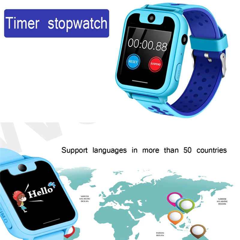 

2018 New Children Watch Child LPS GPS Positioning Remote Monitoring Lighting SOS Emergency Phone Kid Smart Watch Men Woman