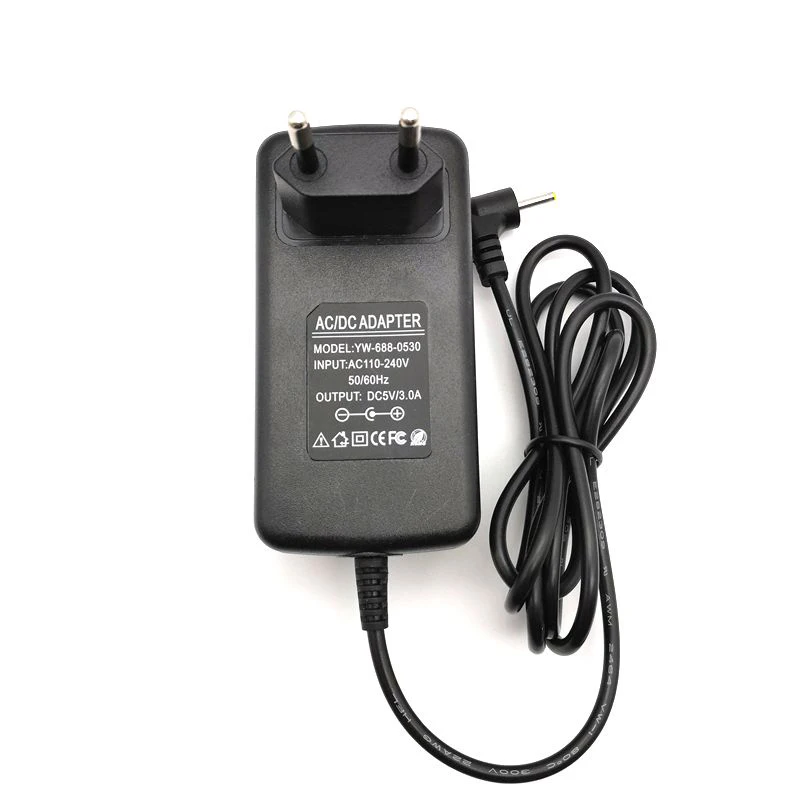 

EU US Plug Wall Home Charger 5V 3A Jack 2.5mm / 2.5x0.7mm for Tablet PC Power Adapter Supply with 90 Degree Angle Real 3A