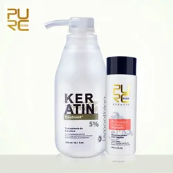 2 Unids / Set Purc 5% Tratamiento de Queratina de Brasil 300 Ml + Champú Purificante 100 Ml para Alisar el Cabello Alisando Productos para el Cuidado Del Cabello 2 Unids / Set Purc 5% Tratamiento de Queratina de Brasil 300 Ml + Champú Purificante 100 Ml para Alisar el Cabello Alisando Productos para el Cuidado Del Cabello