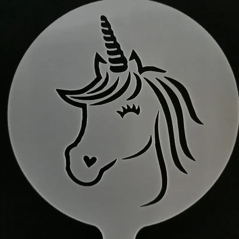 4pcs unicorn design coffee latte cappuccino barista art stencils cookie cupcake latte coffee print mold cake decorating tools coffee stencils aliexpress