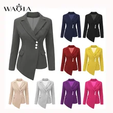 WAQIA женские блейзеры и куртки размера плюс 3XL Женский необычный костюм Блейзеры Feminino Блейзер Женский s Белый/Черный Блейзер Женский