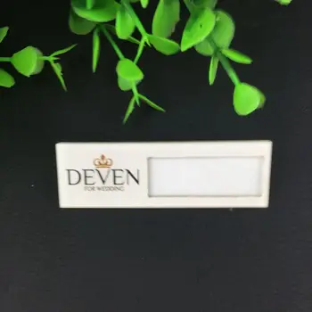

10pcs/lot custom name badge ID badge acrylic reusable worker badge chest card with magnet