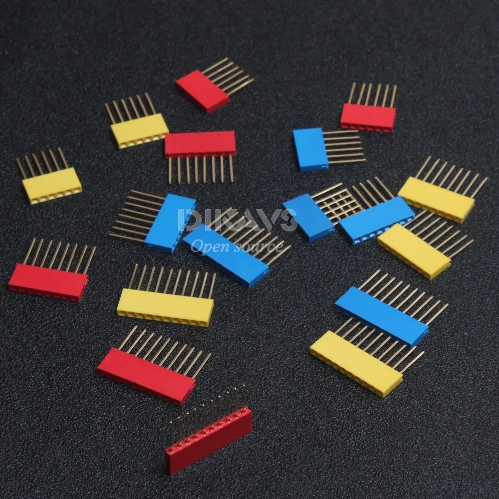 

Stackable 0.1" (2.54mm) Female Header Set for Arduino Shields