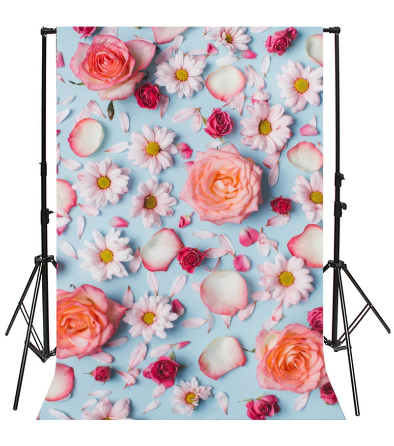 Laeacco Flowers Petals Baby Newborn Photography Backgrounds Customized Photographic Backdrops For Photo Studio