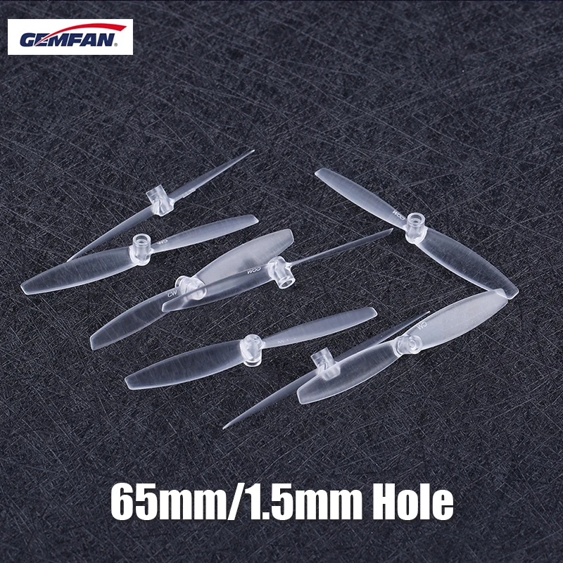 

Gemfan 65mm 2 blade PC Propeller prop crystal Paddle with 1.5mm mounting hole for RC Toy FPV Drone indoor Cross Machine DIY part