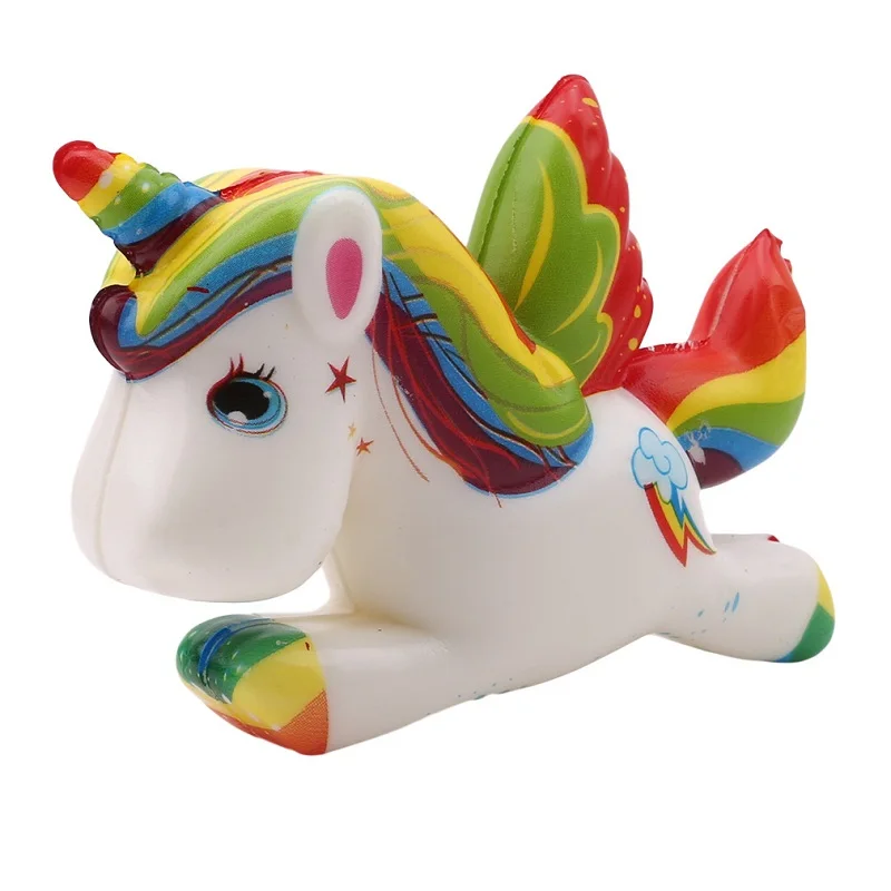 Kawaii Pegasus Unicorn Squishy PU Squishy Slow Rising душистый хлеб Squeeze игрушки Моделирование Ремесло Декор Рождественский подарок для детей 11*8*3 см