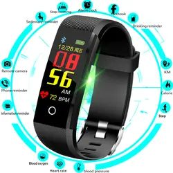 Bangwei 2018 Смарт фитнес спортивный браслет часы умный артериального давления сердечного ритма крови кислородом SMS сообщение Пресс Push