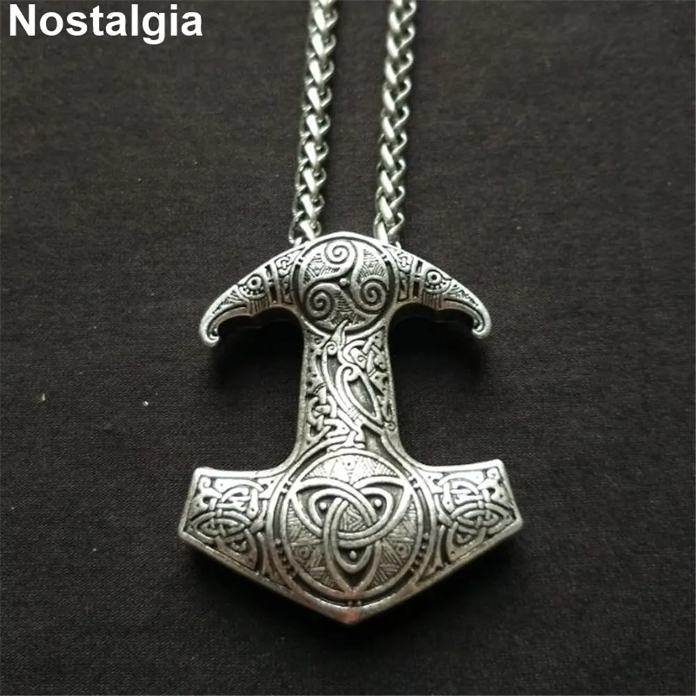 Ностальгия Тор молот Ворон амулет Triskele Triskelion символ Троицы большой кулон