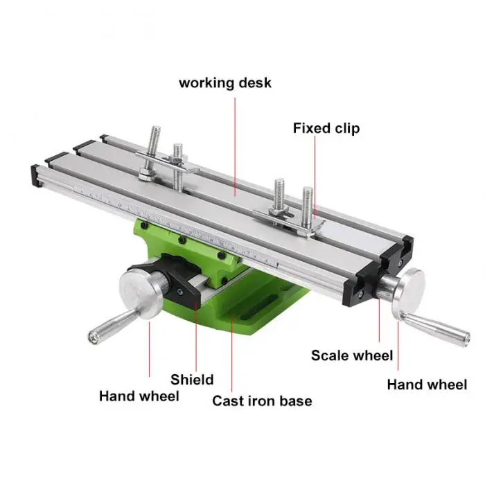 Мини крестообразный Рабочий стол комбинированный сверлильный фрезерный станок для скамьи регулировки сверла ТШ магазин