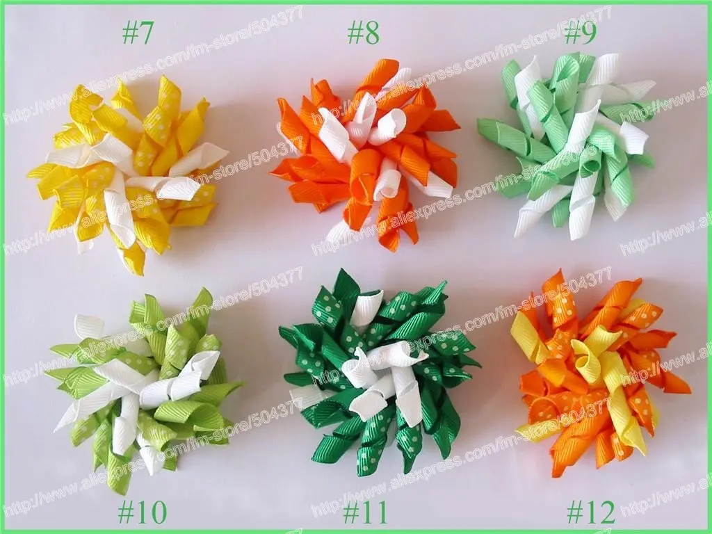 

free shipping 150pcs korker hair bows to mix color chevron hair bows fashion hair bow