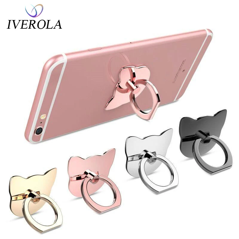 

Univerola Finger Ring Mobile Phone Smartphone Stand Holder For iPhone X 8 7 6 6S Plus 5S IPAD Car Mount Stand For Samsung Galaxy