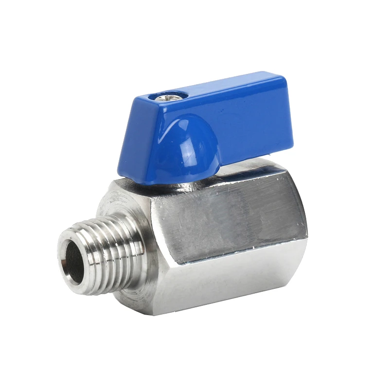 Stainless Steel 304 or 316 Mini Ball Valve 1/4" FxM NPT or BSP Threadin Valve from Home