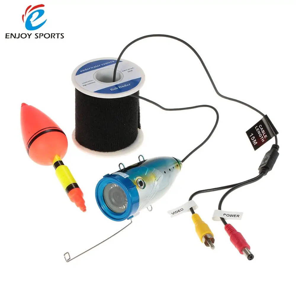 

1000TVL Waterproof Underwater Fish Finder Fishing Video Camera Fish Detector 12PCS White LED Lights 15m/30m Cable