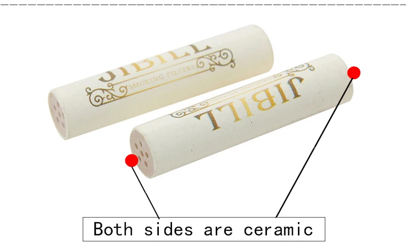 RU-JIBILL 10/50/80/100 шт./лот в виде курительной трубки фильтров 9 мм с двух сторон Керамика фильтр для обучения нанесению акрила мундштук курительная трубка fd0020-2