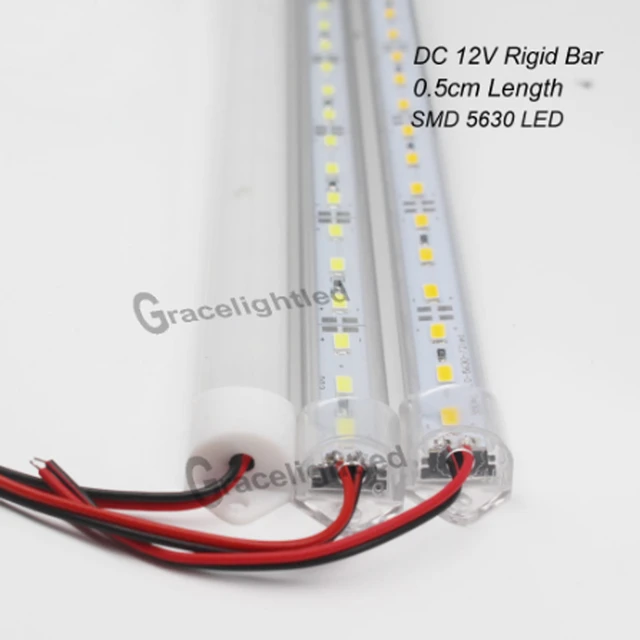 330X15MM Wholesale DC12V/24V 24/48 LED Light Strip Hard Rigid Strip Bar  Light Aluminium shell+pc cover 5730 Lights Strip For DIY