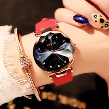 2018 Luxury Brand Gogoey Women Watches Personality romantic starry sky Wrist Watch Leather Rhinestone Designer Ladies Red Clock