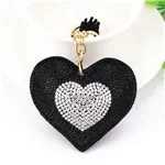 Модная цепочка для ключей сердце женский полный стеклянный бисер брелок для ключей мозаичный кожаный брелок с бахромой и кристаллами автомобильный брелок подарок