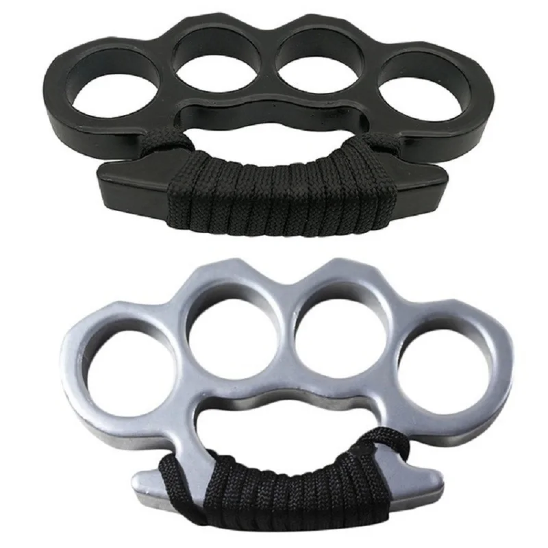 

A Ring Four Finger Multi-function Hand Tool Combination EDC Dusters Tool Stainless Steel 4 Round Ring 2 Colors