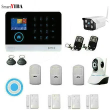 SmartYIBA Wifi GSM GPRS Casa Kit de Alarme de Intrusão Assaltante Sistema De Segurança Ao Ar Livre Indoor Camera IP APP Controle Remoto