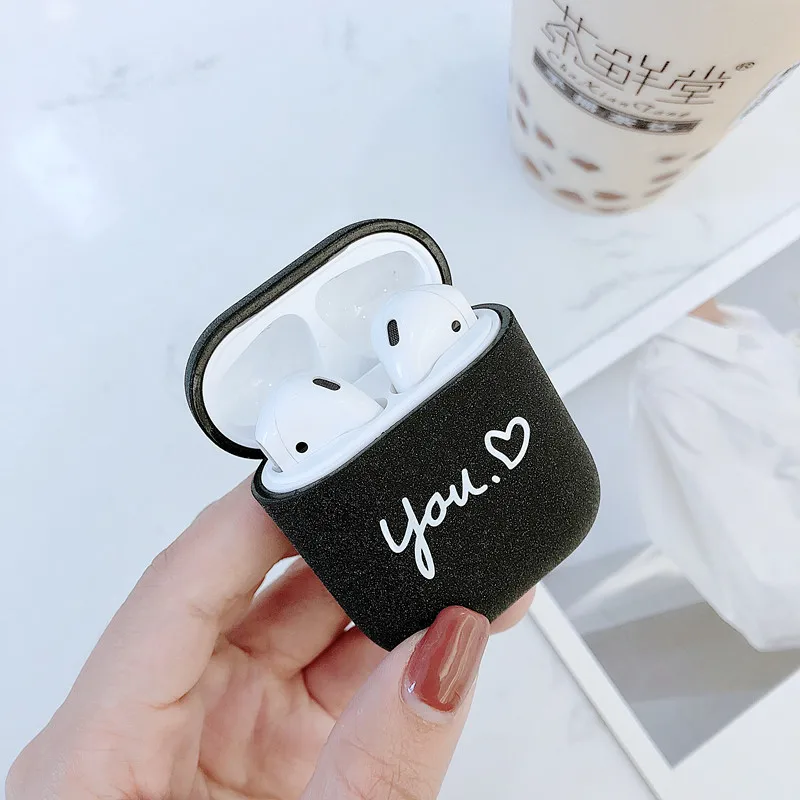 Чехол для наушников AirPods с милыми буквами Apple Airpods 2 силиконовый защитный