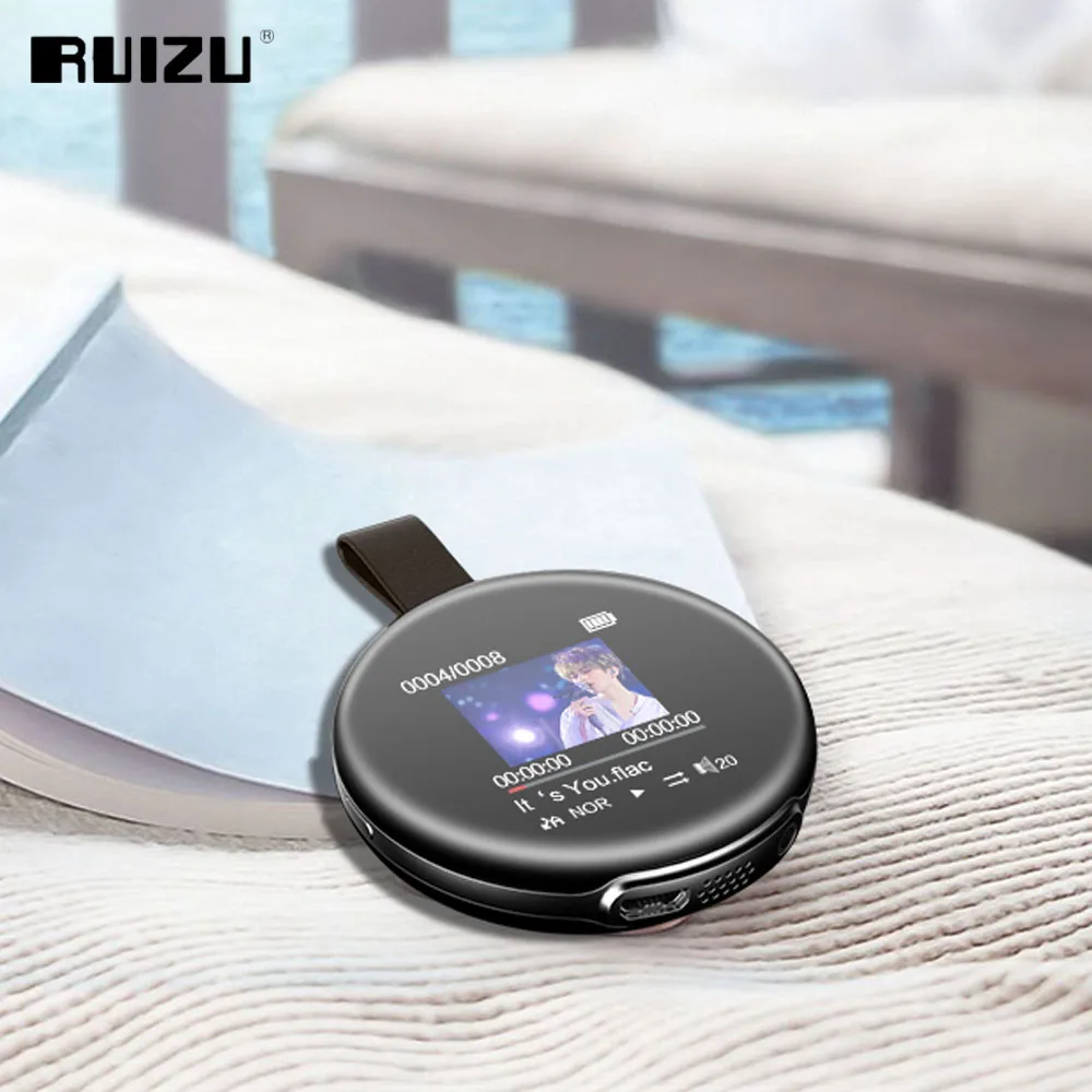 RUIZU M1 Спортивный Bluetooth MP3-плеер Мини Портативный аудио музыкальный плеер 8 Гб со встроенным динамиком Поддержка FM, запись, электронная книга, часы