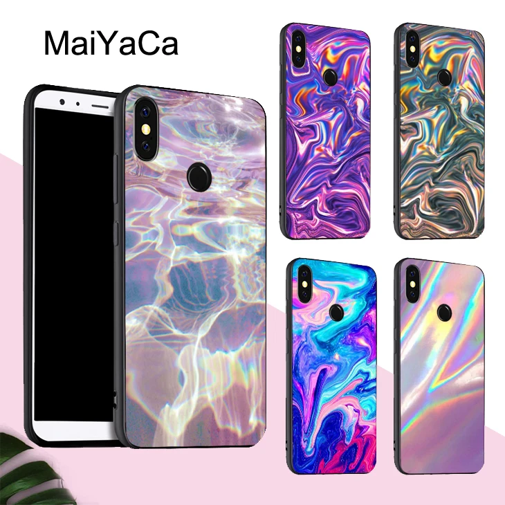 

MaiYaCa Iridescent Holographic Cover For Xiaomi Redmi Note 5 Plus Mi 8 Lite 9 6X Note 7 Case Redmi 4X 6A 6 Pro S2 Mix 2s Max 2 3