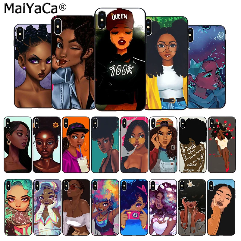 MaiYaCa MELANIN POPPIN queen Black Girl низкая цена на продажу чехол для телефона iphone 11 pro X 66S 7 7plus 8