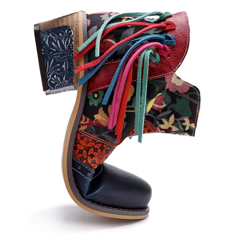 Женские зимние ботинки из натуральной коровьей кожи; повседневные ботильоны в стиле ретро; удобная качественная мягкая обувь; фирменный дизайн; ручная работа; цвет синий;