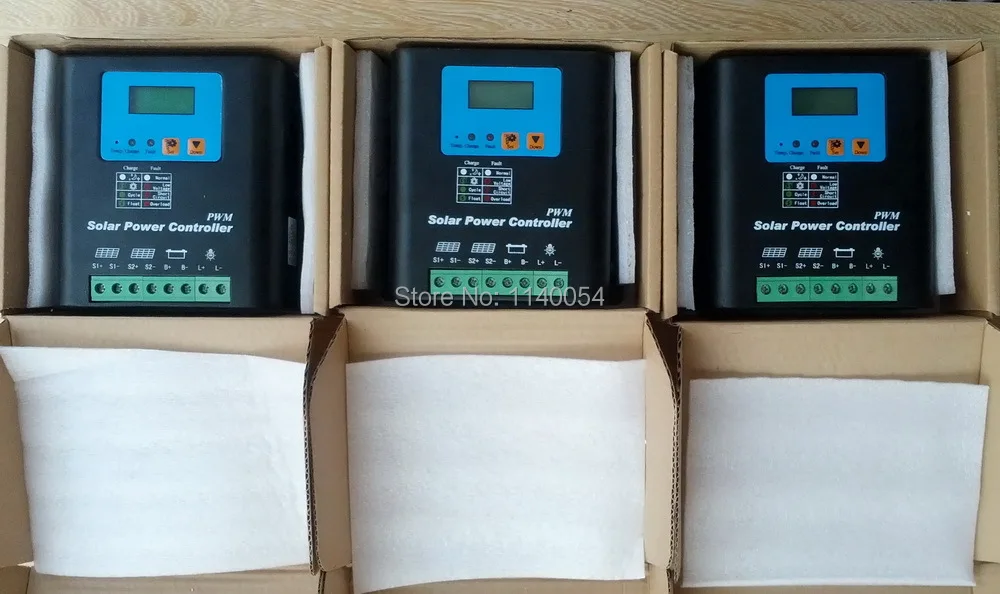Controlador de Carga Regulador de Bateria de Painéis Led e Lcd Solar 3000 w pv Solares 25a 110 v ou 120 Renovação da Casa