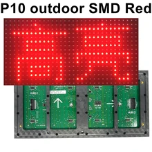 SMD P10 Красный светодиодный уличный рекламный щит 320*160 мм 32*16 пикселей для светодиодный вывески высокого качества, высокая яркость